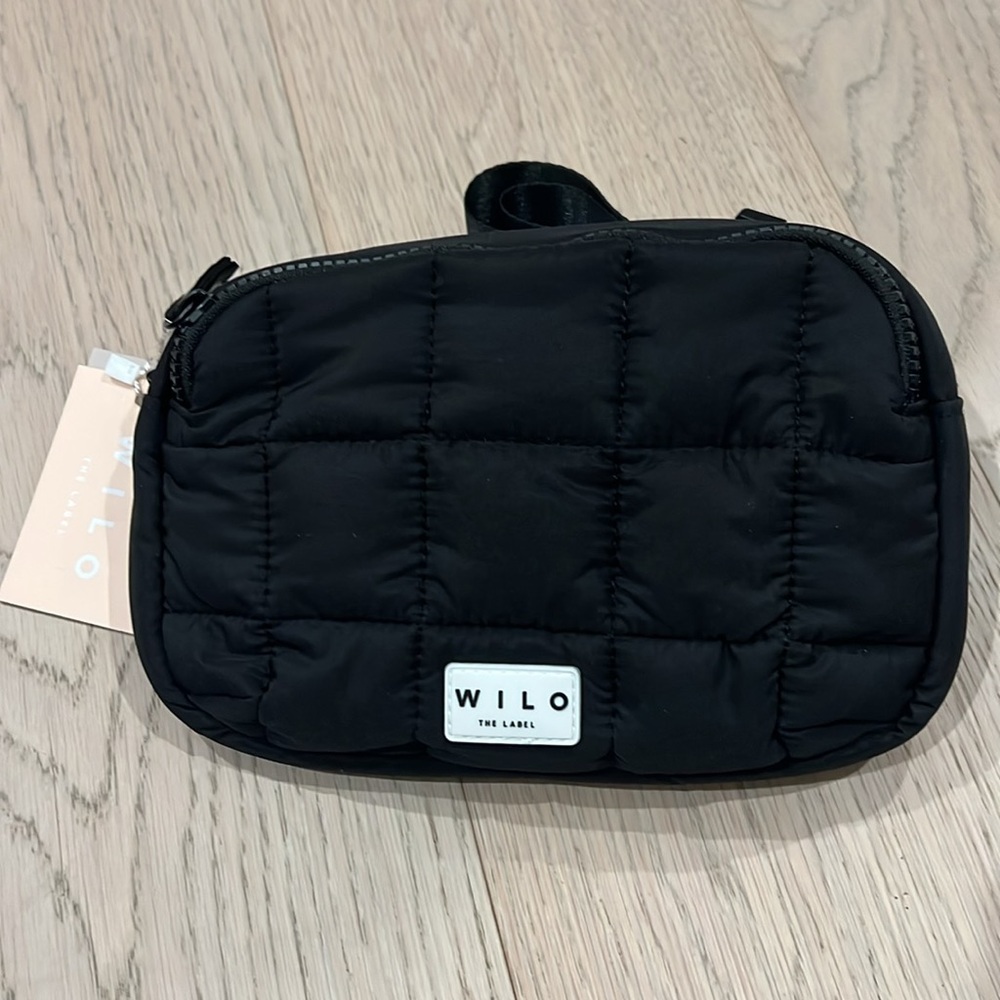 NWT Wilo the Label - Square Quilted Belt Bag (Black)